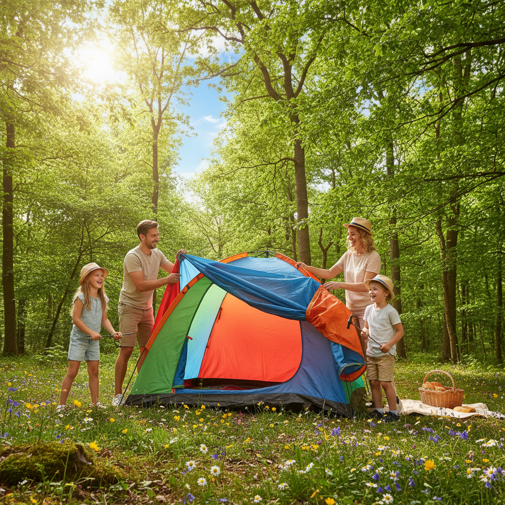 A Day Camping with the Family