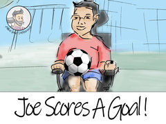 Joe Scores  A Goal!