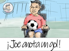 Joe anota un gol